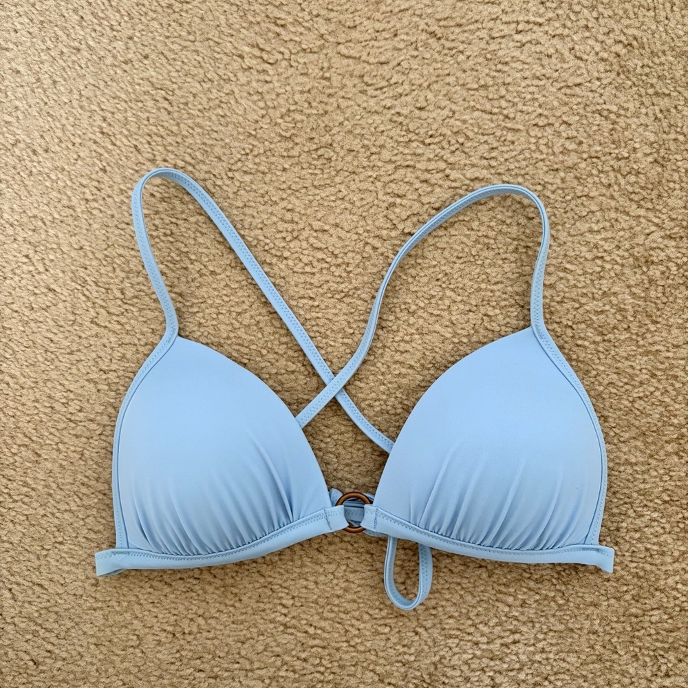 Aerie Perky Triangle Bikini Light Blue